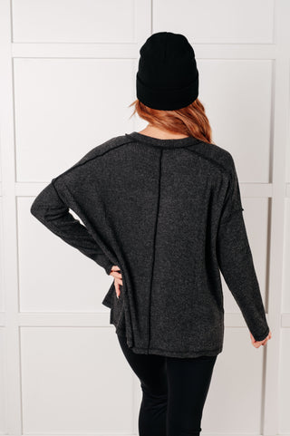 Simply Basic Ribbed Hacci Sweater in Black-sweater-Ave Shops-Motis & Co Boutique, Women's Fashion Boutique in Carthage, Missouri