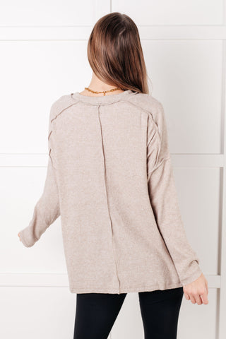 Simply Basic Ribbed Hacci Sweater in Tan-sweater-Ave Shops-Motis & Co Boutique, Women's Fashion Boutique in Carthage, Missouri