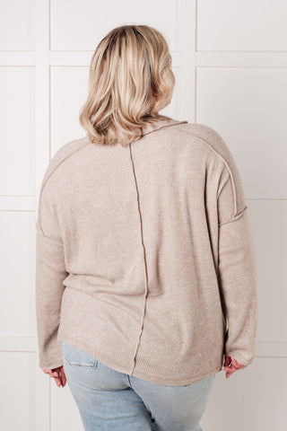Simply Basic Ribbed Hacci Sweater in Tan-sweater-Ave Shops-Motis & Co Boutique, Women's Fashion Boutique in Carthage, Missouri