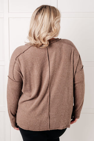 Simply Basic Ribbed Hacci Sweater in Mocha-sweater-Ave Shops-Motis & Co Boutique, Women's Fashion Boutique in Carthage, Missouri