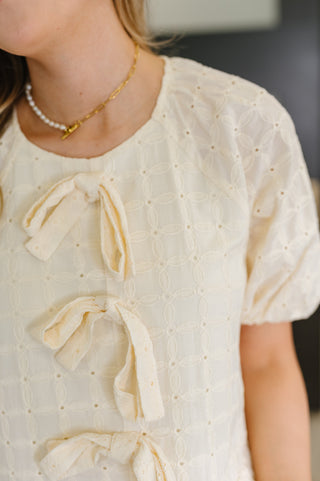 Simply Stunning Eyelet Knit Top-Short Sleeves-Ave Shops-Motis & Co Boutique, Women's Fashion Boutique in Carthage, Missouri