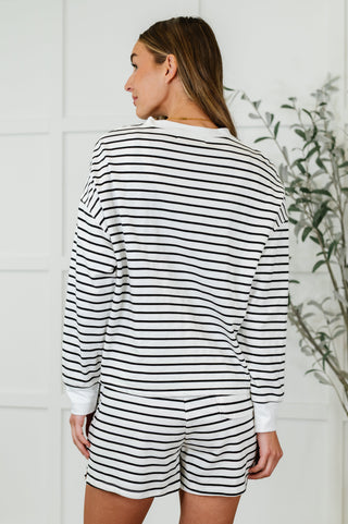 Situationally Sound Striped Long Sleeve Top and Shorts Set-Sets-Ave Shops-Motis & Co Boutique, Women's Fashion Boutique in Carthage, Missouri