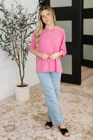 Stay On Top Relaxed Tee in Candy Pink-T-shirt-Ave Shops-Motis & Co Boutique, Women's Fashion Boutique in Carthage, Missouri
