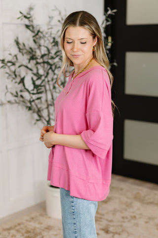 Stay On Top Relaxed Tee in Candy Pink-T-shirt-Ave Shops-Motis & Co Boutique, Women's Fashion Boutique in Carthage, Missouri