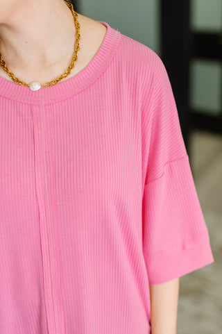 Stay On Top Relaxed Tee in Candy Pink-T-shirt-Ave Shops-Motis & Co Boutique, Women's Fashion Boutique in Carthage, Missouri