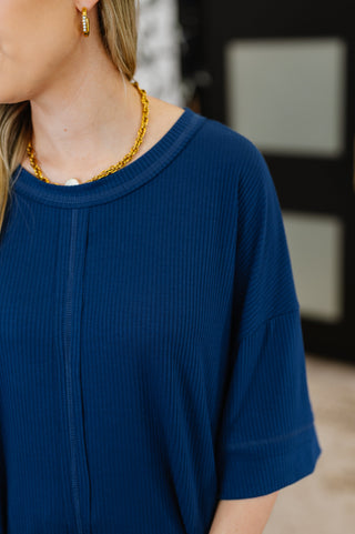 Stay On Top Relaxed Tee in Light Navy-T-shirt-Ave Shops-Motis & Co Boutique, Women's Fashion Boutique in Carthage, Missouri