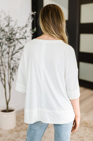 Stay On Top Relaxed Tee in Off White-T-shirt-Ave Shops-Motis & Co Boutique, Women's Fashion Boutique in Carthage, Missouri