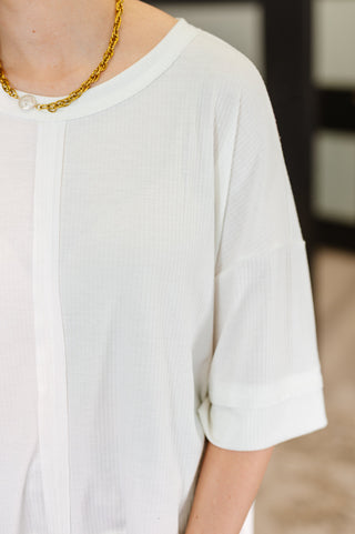 Stay On Top Relaxed Tee in Off White-T-shirt-Ave Shops-Motis & Co Boutique, Women's Fashion Boutique in Carthage, Missouri
