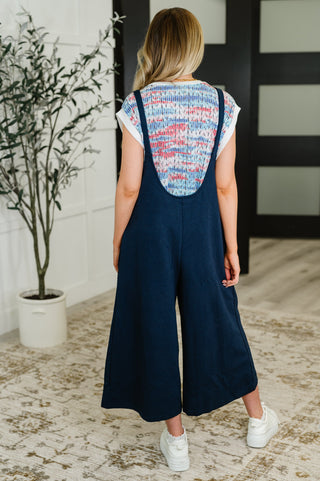 Suit Yourself Adjustable Strap Jumpsuit in Navy-Jumpsuits & Rompers-Ave Shops-Motis & Co Boutique, Women's Fashion Boutique in Carthage, Missouri