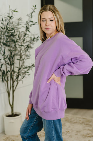 Sunday Snug Relaxed Pullover in Lavender-Pullovers-Ave Shops-Motis & Co Boutique, Women's Fashion Boutique in Carthage, Missouri