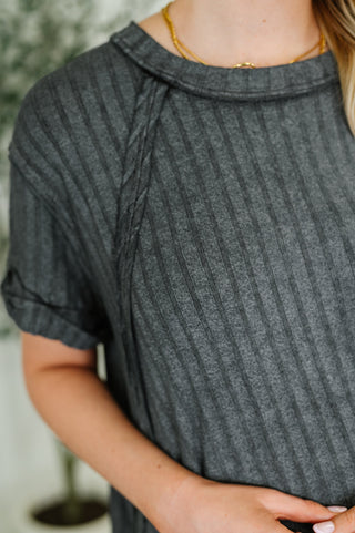 Sunday's Bestie Mineral Wash Top in Ash Black-T-shirt-Ave Shops-Motis & Co Boutique, Women's Fashion Boutique in Carthage, Missouri