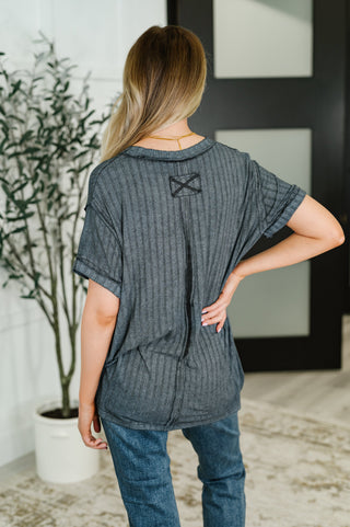 Sunday's Bestie Mineral Wash Top in Ash Black-T-shirt-Ave Shops-Motis & Co Boutique, Women's Fashion Boutique in Carthage, Missouri