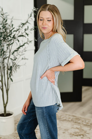 Sunday's Bestie Mineral Wash Top in Light Grey-T-shirt-Ave Shops-Motis & Co Boutique, Women's Fashion Boutique in Carthage, Missouri