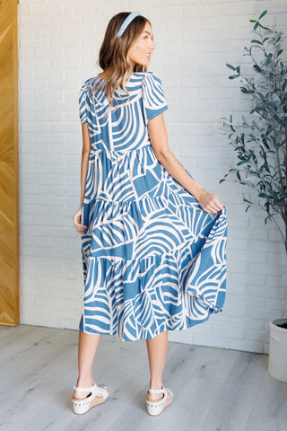 Surf Watch Tiered Midi Dress-Dresses-Ave Shops-Motis & Co Boutique, Women's Fashion Boutique in Carthage, Missouri