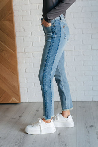 Judy Blue Susan High Rise Side Panel Detail Slim Jeans-Jeans-Ave Shops-Motis & Co Boutique, Women's Fashion Boutique in Carthage, Missouri