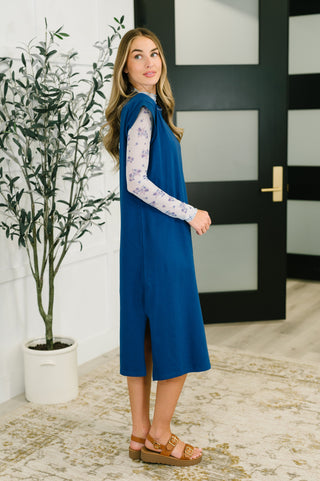 Sweet Like That Casual Dress in Light Navy-Dresses-Ave Shops-Motis & Co Boutique, Women's Fashion Boutique in Carthage, Missouri