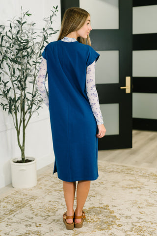 Sweet Like That Casual Dress in Light Navy-Dresses-Ave Shops-Motis & Co Boutique, Women's Fashion Boutique in Carthage, Missouri