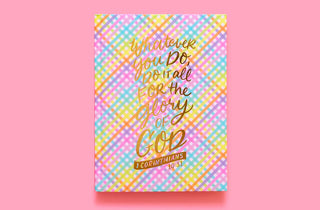 Bright Colorful Gingham Spiritual Notebook-Stationary-Taylor Elliott Designs-Motis & Co Boutique, Women's Fashion Boutique in Carthage, Missouri