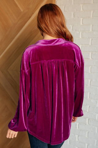 The Best Policy Velvet Balloon Sleeve Top-Tops-Ave Shops-Motis & Co Boutique, Women's Fashion Boutique in Carthage, Missouri
