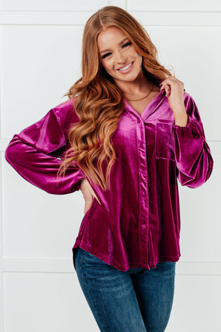 The Best Policy Velvet Balloon Sleeve Top-Tops-Ave Shops-Motis & Co Boutique, Women's Fashion Boutique in Carthage, Missouri