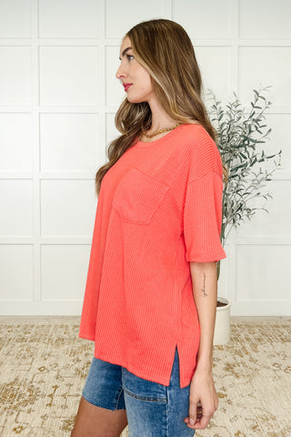 The Go-To Tee in Summer Coral-Womens-Ave Shops-Motis & Co Boutique, Women's Fashion Boutique in Carthage, Missouri