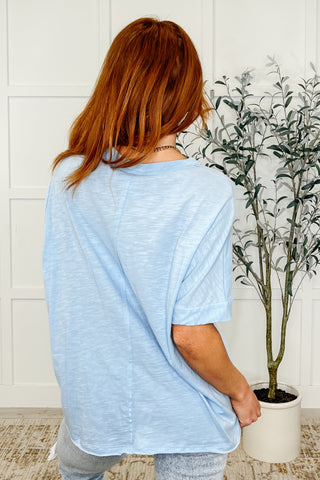 The Layback Relaxed Basic Tee in Light Blue-Womens-Ave Shops-Motis & Co Boutique, Women's Fashion Boutique in Carthage, Missouri