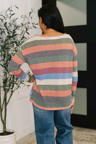 To Be Determined Drop Shoulder Top in Rust, Olive and Blue-Sweaters-Ave Shops-Motis & Co Boutique, Women's Fashion Boutique in Carthage, Missouri