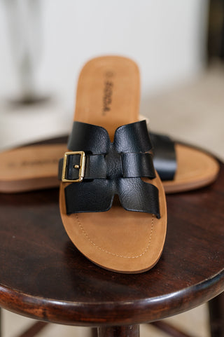 Torvi Black Slip on Sandals-Sandals-Ave Shops-Motis & Co Boutique, Women's Fashion Boutique in Carthage, Missouri
