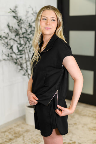 Twenty Four Karat Half Zip Top and Shorts Set-Sets-Ave Shops-Motis & Co Boutique, Women's Fashion Boutique in Carthage, Missouri