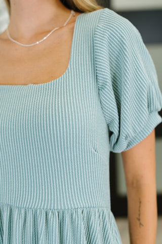 Twirlin’ Dirty Cable Ribbed Knit Dress in Sage Green-dress-Ave Shops-Motis & Co Boutique, Women's Fashion Boutique in Carthage, Missouri