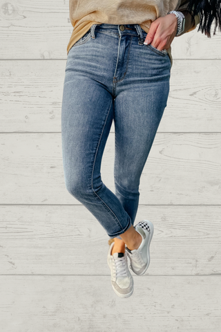 Ashton Cuffed Skinny Capri-Jeans-Judy Blue-Motis & Co Boutique, Women's Fashion Boutique in Carthage, Missouri