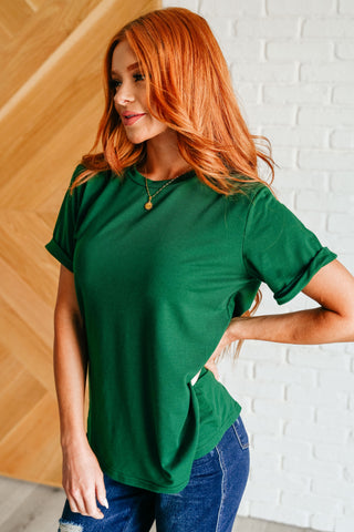 Uptown Crew T-Shirt in Green-Womens-Ave Shops-Motis & Co Boutique, Women's Fashion Boutique in Carthage, Missouri