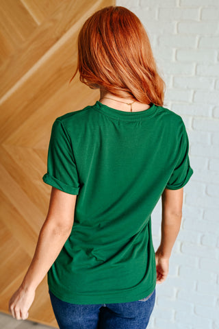 Uptown Crew T-Shirt in Green-Womens-Ave Shops-Motis & Co Boutique, Women's Fashion Boutique in Carthage, Missouri