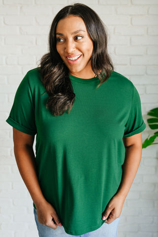 Uptown Crew T-Shirt in Green-Womens-Ave Shops-Motis & Co Boutique, Women's Fashion Boutique in Carthage, Missouri