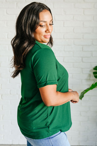 Uptown Crew T-Shirt in Green-Womens-Ave Shops-Motis & Co Boutique, Women's Fashion Boutique in Carthage, Missouri