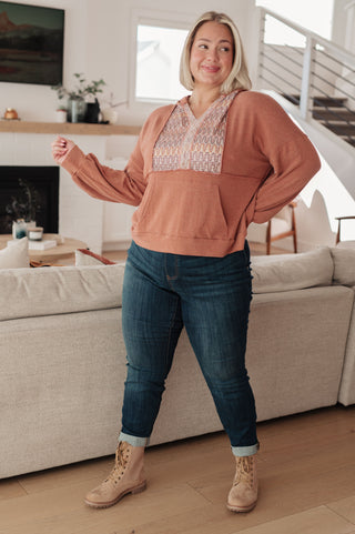 Wave Hello Mixed Print Hoodie-Hoodies-Ave Shops-Motis & Co Boutique, Women's Fashion Boutique in Carthage, Missouri