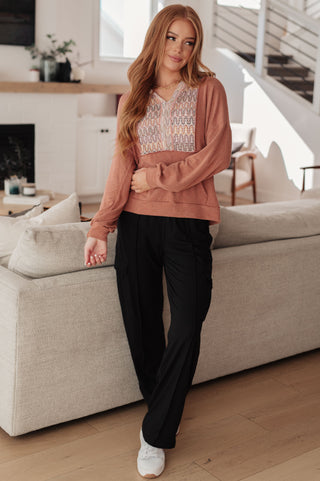 Wave Hello Mixed Print Hoodie-Hoodies-Ave Shops-Motis & Co Boutique, Women's Fashion Boutique in Carthage, Missouri