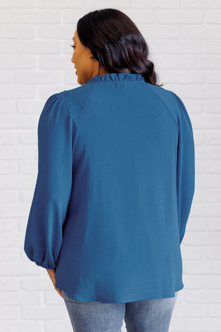 We Believe Keyhole Tie Detail Blouse-Long Sleeves-Ave Shops-Motis & Co Boutique, Women's Fashion Boutique in Carthage, Missouri