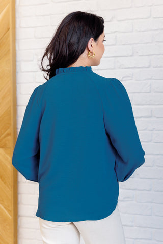We Believe Keyhole Tie Detail Blouse-Long Sleeves-Ave Shops-Motis & Co Boutique, Women's Fashion Boutique in Carthage, Missouri