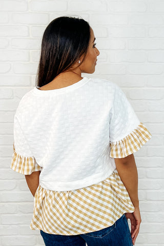 Welcome Me Home Gingham Print Top-Womens-Ave Shops-Motis & Co Boutique, Women's Fashion Boutique in Carthage, Missouri