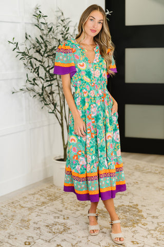 Wildflower Wish Gathered Tier Dress in Mint-Dresses-Ave Shops-Motis & Co Boutique, Women's Fashion Boutique in Carthage, Missouri
