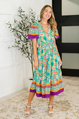 Wildflower Wish Gathered Tier Dress in Mint-Dresses-Ave Shops-Motis & Co Boutique, Women's Fashion Boutique in Carthage, Missouri