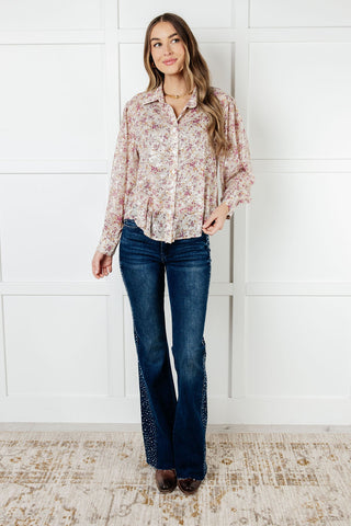 You and I Connect Floral Button Up Blouse-Long Sleeves-Ave Shops-Motis & Co Boutique, Women's Fashion Boutique in Carthage, Missouri