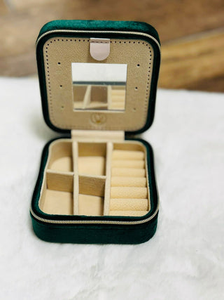 Velvet Travel Jewelry Box-Accessories-Motis & CO-Motis & Co Boutique, Women's Fashion Boutique in Carthage, Missouri