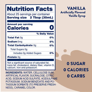 Vanilla Sugar Free Skinny Syrup-Drinks-Jordan's-Motis & Co Boutique, Women's Fashion Boutique in Carthage, Missouri