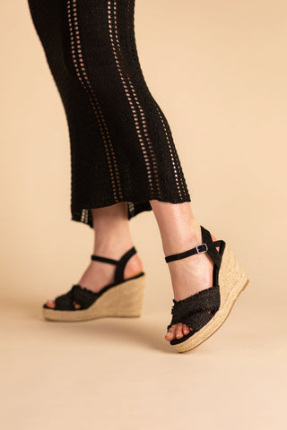 Elinor Wedge in Black-Shoes-Ave Shops-Motis & Co Boutique, Women's Fashion Boutique in Carthage, Missouri