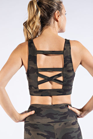 Cross Back Sports Bra Camo-Tanks-rc-Motis & Co Boutique, Women's Fashion Boutique in Carthage, Missouri