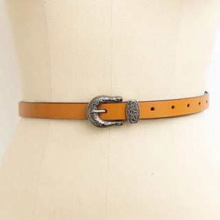 Shaw Skinny Western Belt Camel-Accessories-Leto-Motis & Co Boutique, Women's Fashion Boutique in Carthage, Missouri