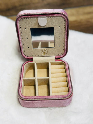 Velvet Travel Jewelry Box-Accessories-Motis & CO-Motis & Co Boutique, Women's Fashion Boutique in Carthage, Missouri