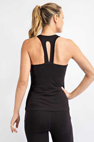 Flex Flow Racerback Tank Black-Tanks-rc-Motis & Co Boutique, Women's Fashion Boutique in Carthage, Missouri